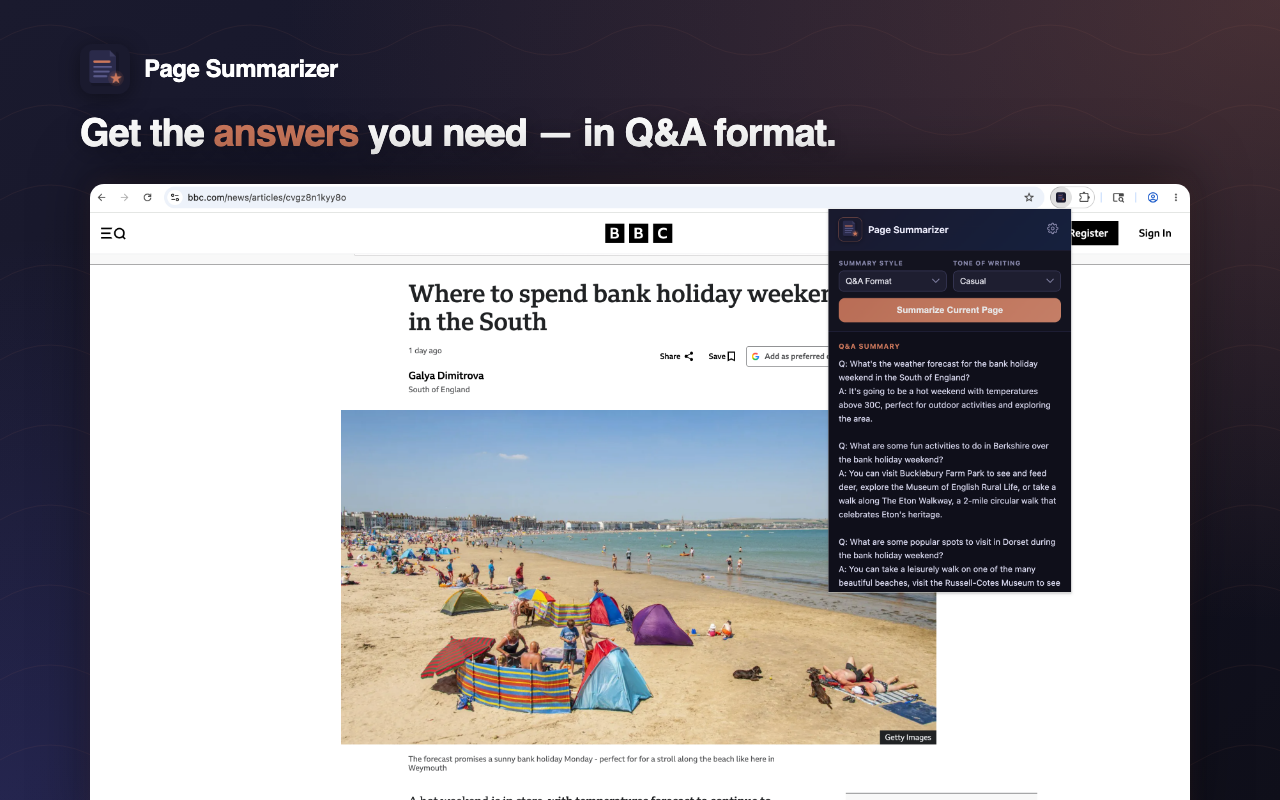 Q&A summary on a news article